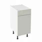 KitchenKit Value Slab Matt Light Grey 400 Drawerline Base Kitchen Cabinet Flatpack - FKKV4176