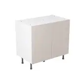 KitchenKit Value Slab Matt Light Grey 900 Base Kitchen Cabinet Flatpack - FKKV4171