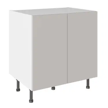 Click Here To Enlarge This Photo Of KitchenKit Value Slab Matt Light Grey 800 Base Kitchen Cabinet Flatpack - FKKV4136