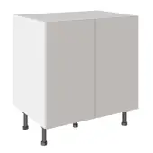 KitchenKit Value Slab Matt Light Grey 800 Base Kitchen Cabinet Flatpack - FKKV4136