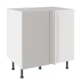 KitchenKit Value Slab Matt Light Grey 800 Blind Corner Base Kitchen Cabinet Flatpack - FKKV4137