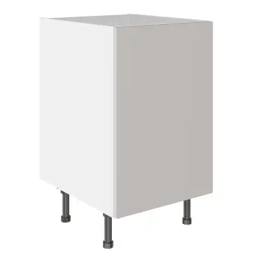 Click Here To Enlarge This Photo Of KitchenKit Value Slab Matt Light Grey 500 Base Kitchen Cabinet Flatpack - FKKV4103