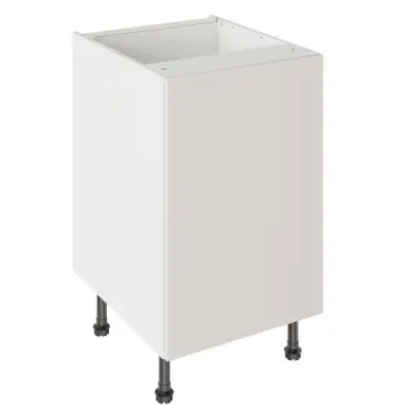 Click Here To Enlarge This Photo Of Kitchen Kit Slab Standard Flatpack 500 Base Kitchen Cabinet Standard MFC Light Grey with White Cabinet - FKKV4103