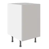 KitchenKit Value Slab Matt Light Grey 500 Base Kitchen Cabinet Flatpack - FKKV4103
