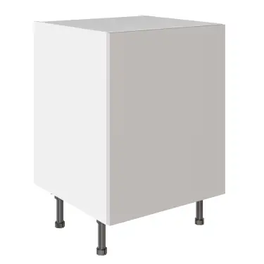 Click Here To Enlarge This Photo Of KitchenKit Value Slab Matt Light Grey 600 Base Kitchen Cabinet Flatpack - FKKV4104