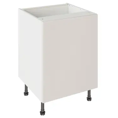Click Here To Enlarge This Photo Of Kitchen Kit Slab Standard Flatpack 600 Base Kitchen Cabinet Standard MFC Light Grey with White Cabinet - FKKV4104