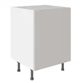 KitchenKit Value Slab Matt Light Grey 600 Base Kitchen Cabinet Flatpack - FKKV4104