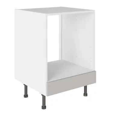 Click Here To Enlarge This Photo Of KitchenKit Value Slab Matt Light Grey 600 Oven Base Cabinet Flatpack - FKKV4105