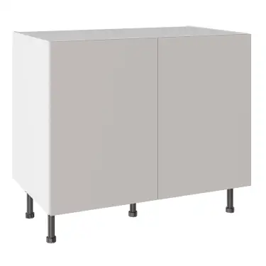 Click Here To Enlarge This Photo Of KitchenKit Value Slab Matt Light Grey 1000 Base Kitchen Cabinet Flatpack - FKKV4108