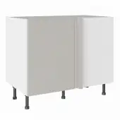 KitchenKit Value Slab Matt Light Grey 1000 Blind Corner Base Kitchen Cabinet Flatpack - FKKV4109