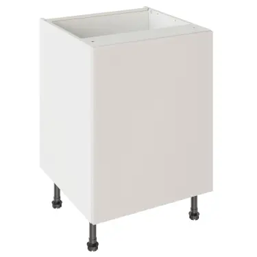 Click Here To Enlarge This Photo Of Kitchen Kit Slab Standard Flatpack 600 Sink or Hob Base Kitchen Cabinet Standard MFC Light Grey with White Cabinet - FKKV4135