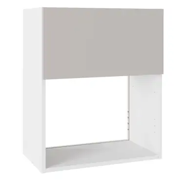 Click Here To Enlarge This Photo Of KitchenKit Value Slab Matt Light Grey 600 Microwave Wall Kitchen Cabinet Flatpack - FKKV4181