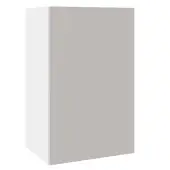 KitchenKit Value Slab Matt Light Grey 450 Wall Kitchen Cabinet Flatpack - FKKV4140