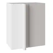 KitchenKit Value Slab Matt Light Grey 600 Blind Corner Wall Kitchen Cabinet Flatpack - FKKV4116