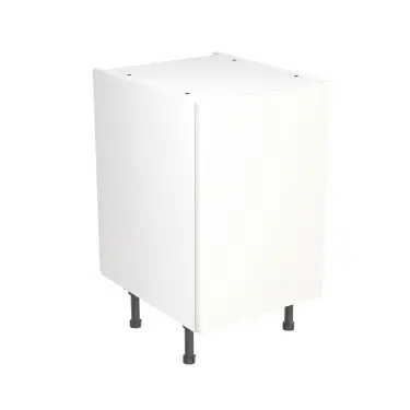 Click Here To Enlarge This Photo Of KitchenKit Slab Gloss White 500 Base Kitchen Cabinet Flatpack - FKKO3003