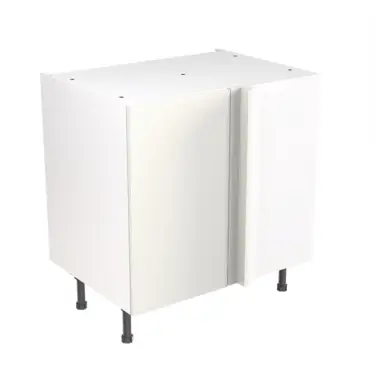 Click Here To Enlarge This Photo Of KitchenKit Slab Gloss White 800 Blind Corner Base Kitchen Cabinet Flatpack - FKKO3037