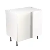 KitchenKit Slab Gloss White 800 Blind Corner Base Kitchen Cabinet Flatpack - FKKO3037