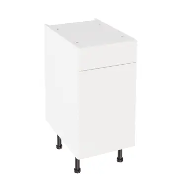 Click Here To Enlarge This Photo Of KitchenKit Slab Gloss White 400 Drawerline Base Kitchen Cabinet Flatpack - FKKO3076