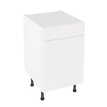 Click Here To Enlarge This Photo Of KitchenKit Slab Gloss White 500 Drawerline Base Kitchen Cabinet Flatpack - FKKO3077