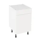 KitchenKit Slab Gloss White 500 Drawerline Base Kitchen Cabinet Flatpack - FKKO3077
