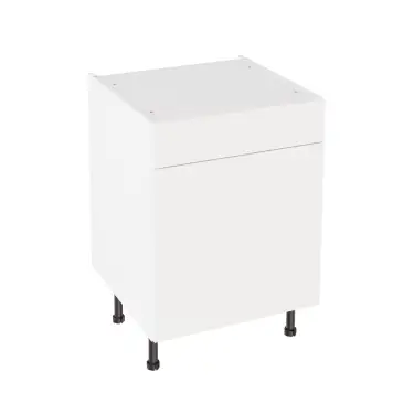 Click Here To Enlarge This Photo Of KitchenKit Slab Gloss White 600 Drawerline Base Kitchen Cabinet Flatpack - FKKO3078