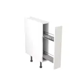 KitchenKit Slab Gloss White 150 Base Pull Out Kitchen Cabinet Flatpack - FKKO3051