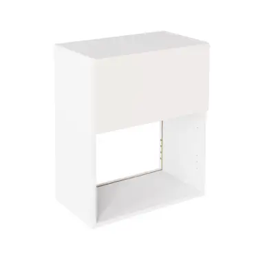 Click Here To Enlarge This Photo Of KitchenKit Slab Gloss White 600 Microwave Wall Kitchen Cabinet Flatpack - FKKO3081