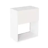 KitchenKit Slab Gloss White 600 Microwave Wall Kitchen Cabinet Flatpack - FKKO3081