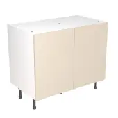 KitchenKit Slab Gloss Cashmere 1000 Base Kitchen Cabinet Flatpack - FKKO3108