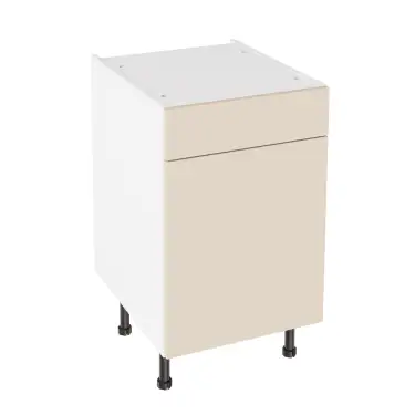 Click Here To Enlarge This Photo Of KitchenKit Slab Gloss Cashmere 500 Drawerline Base Kitchen Cabinet Flatpack - FKKO3177