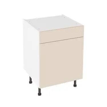Click Here To Enlarge This Photo Of KitchenKit Slab Gloss Cashmere 600 Drawerline Base Kitchen Cabinet Flatpack - FKKO3178