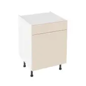 KitchenKit Slab Gloss Cashmere 600 Drawerline Base Kitchen Cabinet Flatpack - FKKO3178