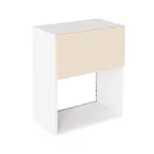 KitchenKit Slab Gloss Cashmere 600 Microwave Wall Kitchen Cabinet Flatpack - FKKO3181