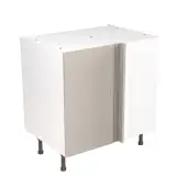 KitchenKit Slab Gloss Light Grey 800 Blind Corner Base Kitchen Cabinet Flatpack - FKKO3237