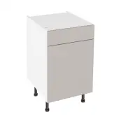 KitchenKit Slab Gloss Light Grey 500 Drawerline Base Kitchen Cabinet Flatpack - FKKO3277