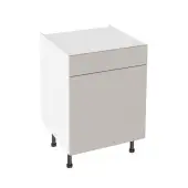 KitchenKit Slab Gloss Light Grey 600 Drawerline Base Kitchen Cabinet Flatpack - FKKO3278