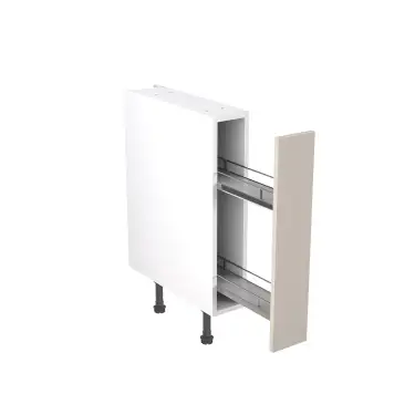 Click Here To Enlarge This Photo Of KitchenKit Slab Gloss Light Grey 150 Base Pull Out Kitchen Cabinet Flatpack - FKKO3251