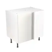 KitchenKit Slab Matt White 800 Blind Corner Base Kitchen Cabinet Flatpack - FKKO3337