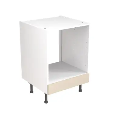 Click Here To Enlarge This Photo Of KitchenKit Slab Matt Cashmere 600 Oven Base Cabinet Flatpack - FKKO3405