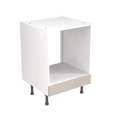 Click Here To Enlarge This Photo Of KitchenKit Slab Matt Light Grey 600 Oven Base Cabinet Flatpack - FKKO3505