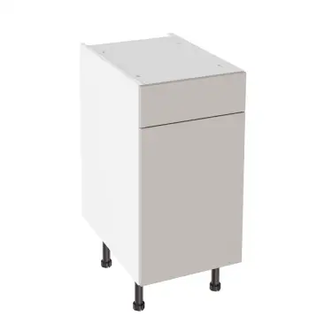 Click Here To Enlarge This Photo Of KitchenKit Slab Matt Light Grey 400 Drawerline Base Kitchen Cabinet Flatpack - FKKO3576