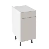 KitchenKit Slab Matt Light Grey 400 Drawerline Base Kitchen Cabinet Flatpack - FKKO3576