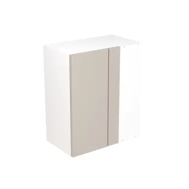 Click Here To Enlarge This Photo Of KitchenKit Slab Matt Light Grey 600 Blind Corner Wall Kitchen Cabinet Flatpack - FKKO3516