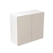 KitchenKit Slab Matt Light Grey 800 Wall Kitchen Cabinet Flatpack - FKKO3538