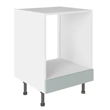 Click Here To Enlarge This Photo Of KitchenKit Slab Matt Aquamarine 600 Oven Base Cabinet Flatpack - FKKO3605