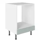 KitchenKit Slab Matt Aquamarine 600 Oven Base Cabinet Flatpack - FKKO3605