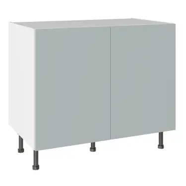 Click Here To Enlarge This Photo Of KitchenKit Slab Matt Aquamarine 1000 Base Kitchen Cabinet Flatpack - FKKO3608