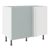 KitchenKit Slab Matt Aquamarine 1000 Blind Corner Base Kitchen Cabinet Flatpack - FKKO3609