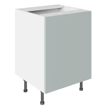 Click Here To Enlarge This Photo Of KitchenKit Slab Matt Aquamarine 600 Sink/Hob Base Kitchen Cabinet Flatpack - FKKO3635
