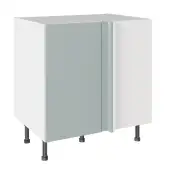 KitchenKit Slab Matt Aquamarine 800 Blind Corner Base Kitchen Cabinet Flatpack - FKKO3637